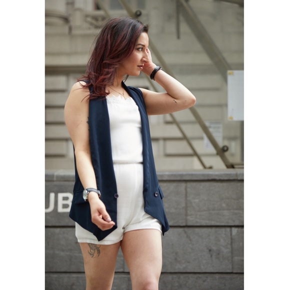 BNWT Navy Blazer Vest - Picture 3 of 3